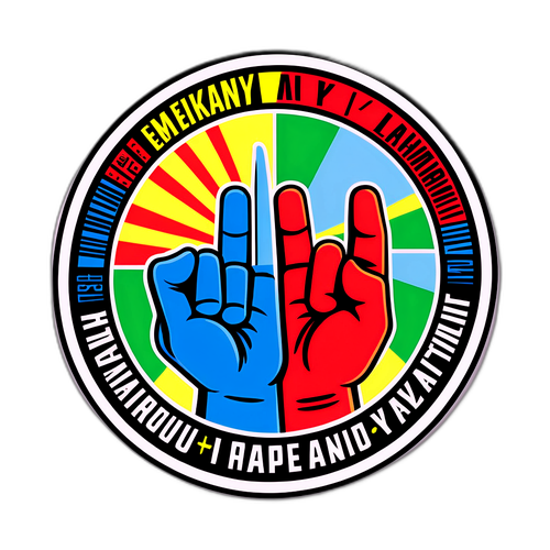 Autocollant inspirant pour la paix et l'unité