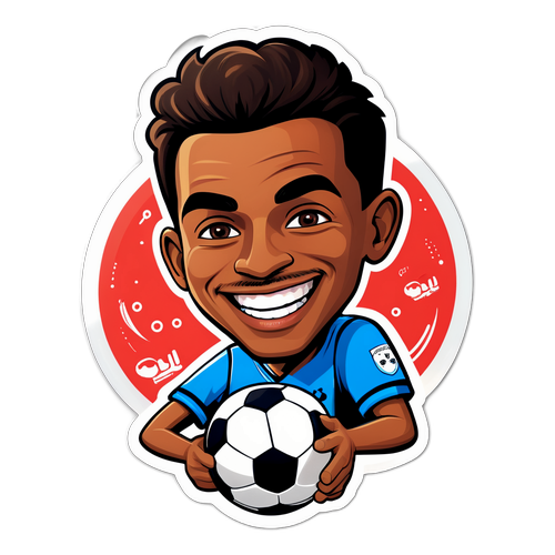 Sticker cu Horatiu Potra și mingea de fotbal