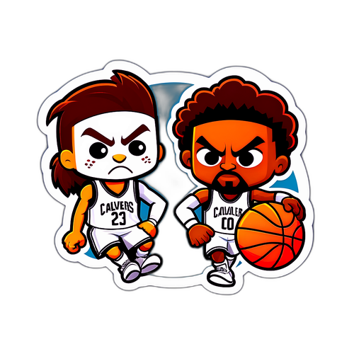 Sticker ng Pagtutunggali ng Cavaliers at Nets