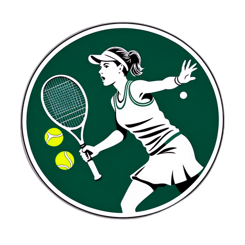 Elegant Tennis Action Design