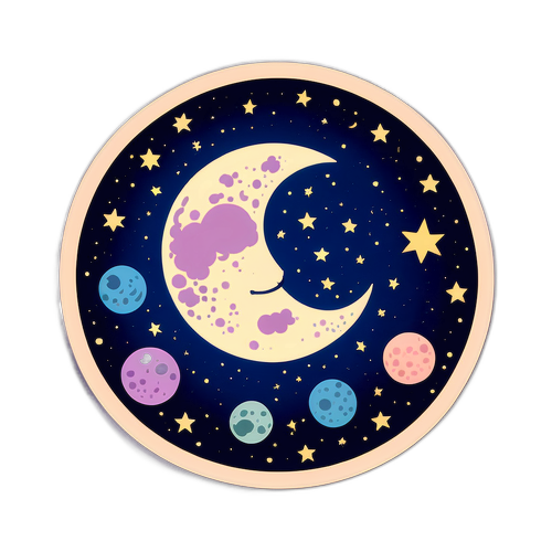 Diseño de la luna en diferentes fases