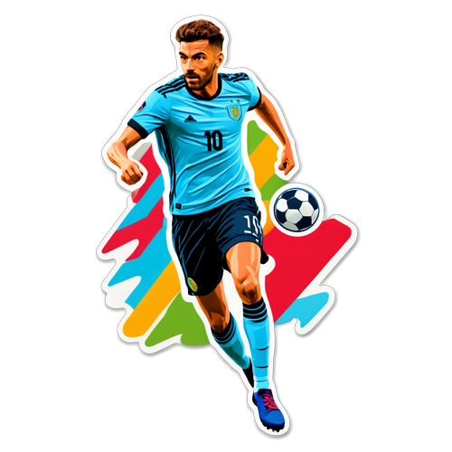 Stiker Elkan Baggott dalam Pose Aksi
