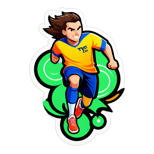 ¡Descubre el Sticker Deportivo que Captura la Pasión del Fútbol en Cada Detalle!