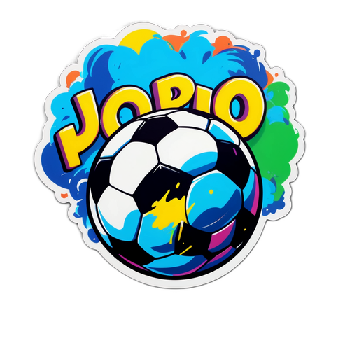 Voetbal met de naam 'João Pedro' in graffiti-stijl