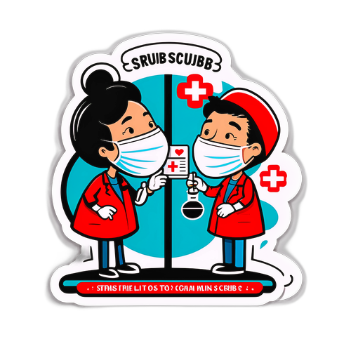 Retro 'Scrubs' Medical Themed Sticker