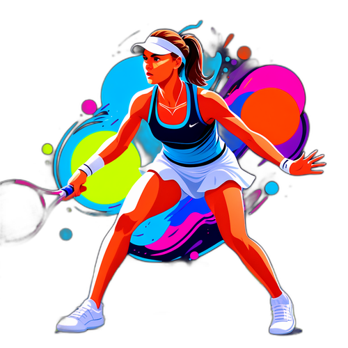 Elena Rybakina dalam Pose Kekuatan di Pertandingan Tennis