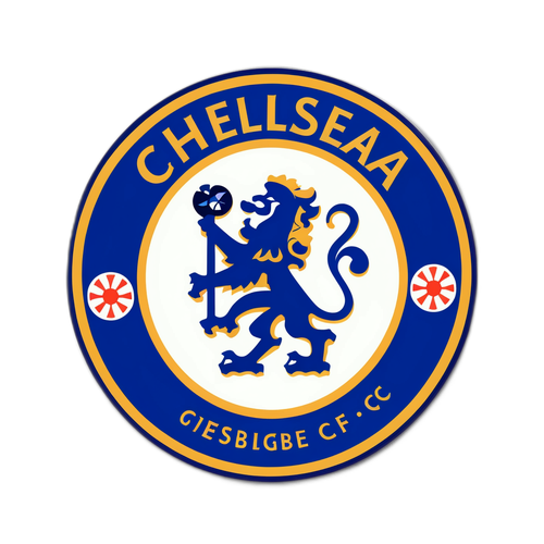 Styliserad klistermärke av Chelsea FC:s emblem