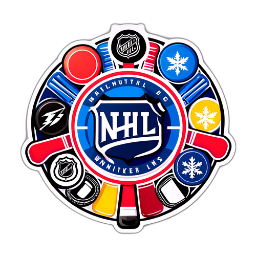 Vibrant NHL Logo Sticker