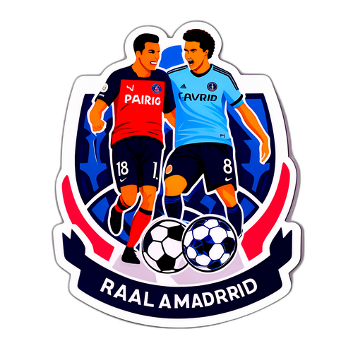 สติ๊กเกอร์ฟุตบอล PSG กับ เรอัล มาดริด