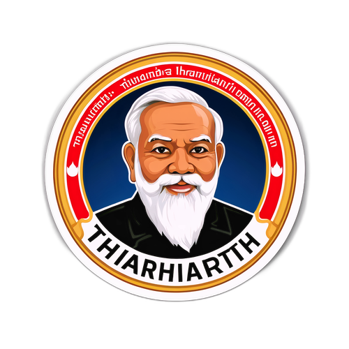 สติกเกอร์โลโก้ Thairath พร้อมภาพข่าวที่เด่นชัด