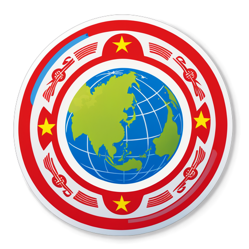 中外关系和谐共融贴纸