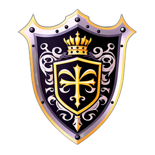 Готичний щит для лицарського турніру, з написами