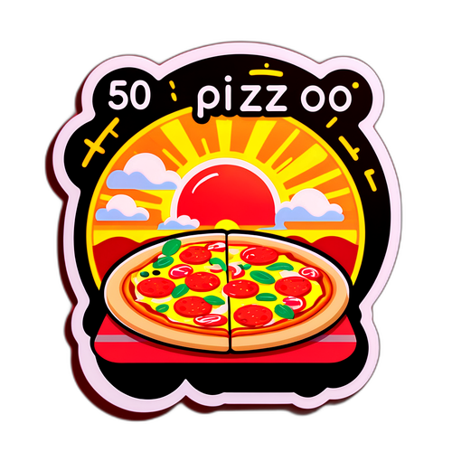 Pizza bei 50 Grad