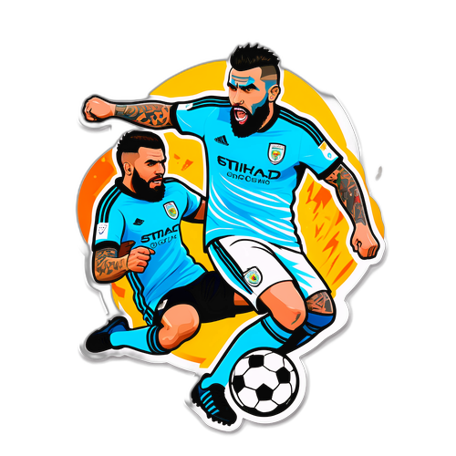Scena di Battaglia Calcistica con Nicolas Otamendi