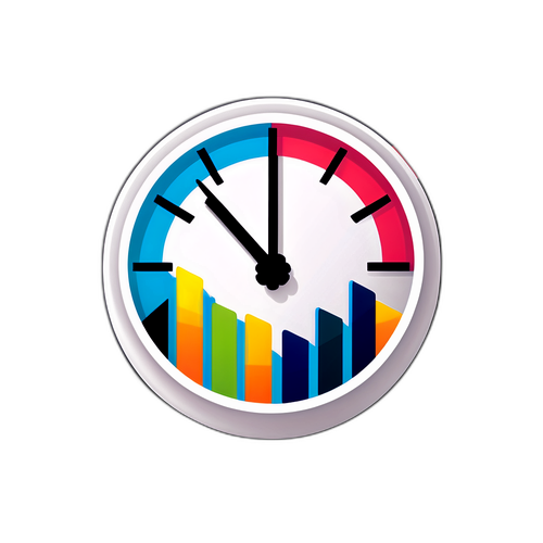 가격 변동을 나타내는 시계 그래픽