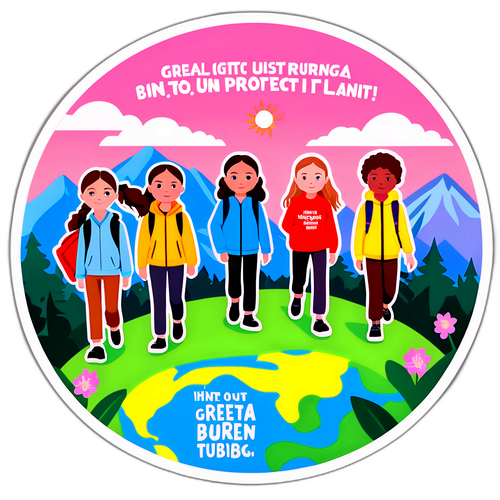 Greta Thunberg és barátai a természetben