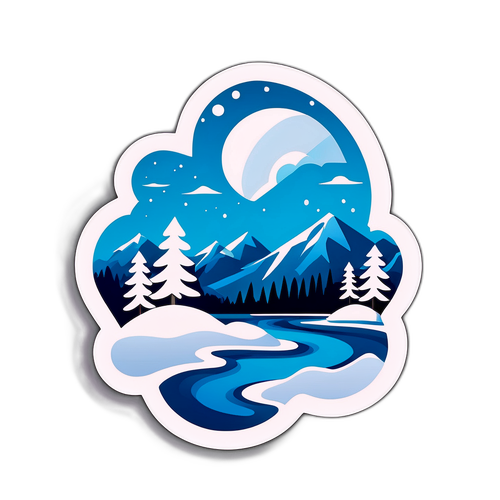 Абстрактні форми льоду та снігу, що формують зимовий пейзаж