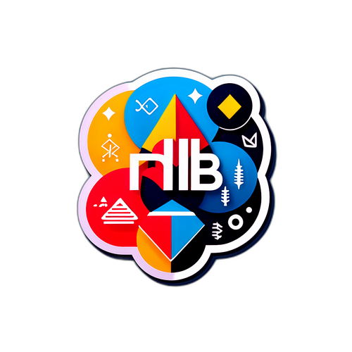 Stiker Minimalis RHB dengan Elemen Kewangan