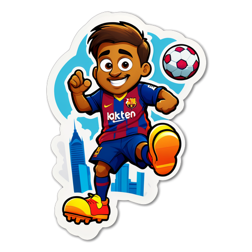 FC Barcelona's Maskot i Aktion