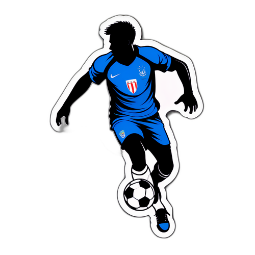 Dominik Szoboszlai stilizált sziluettje focizás közben