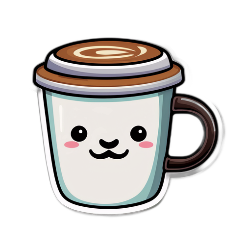 Ein lustiger Kaffeebecher, der einen entspannten Lebensstil und Kreativität fördert