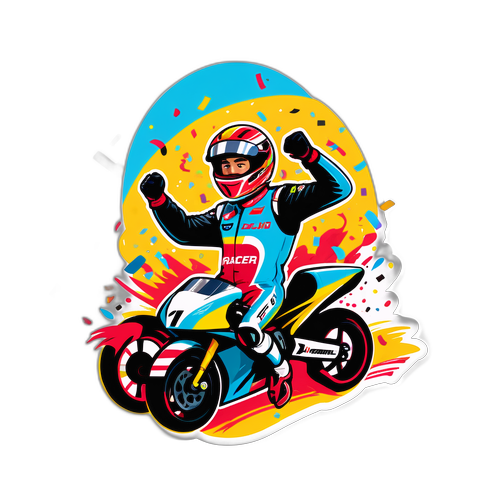 Racer Viering na Overwinning