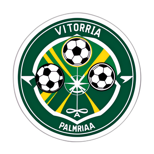 Adesivo a tema calcio: Vittoria vs Palmeiras