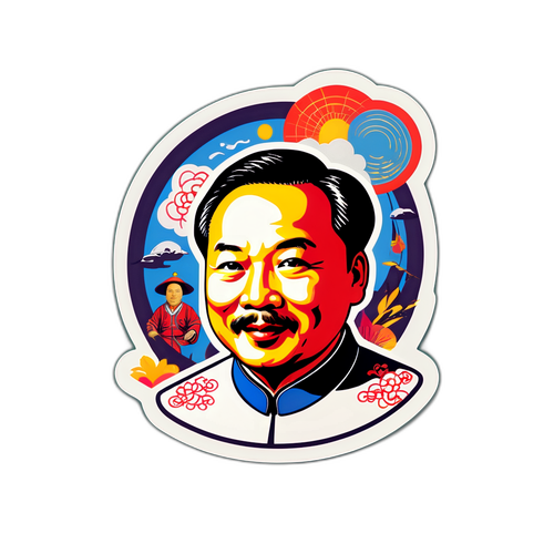 慶祝丁毛獅的藝術作品與活動貼紙