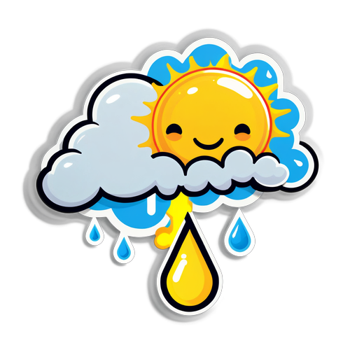 Wetterbericht Comic Sticker: Lustige Wettertypen
