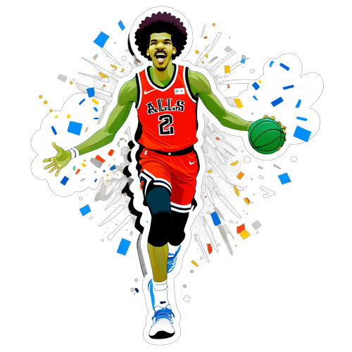 Jarrett Allen na Nagdiriwang ng Dunk