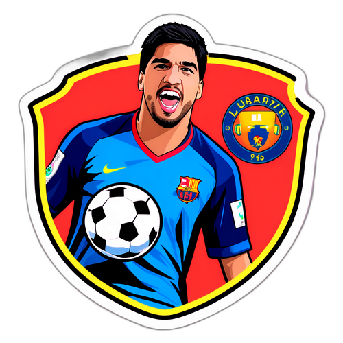 Hình dán Luis Suárez ghi bàn