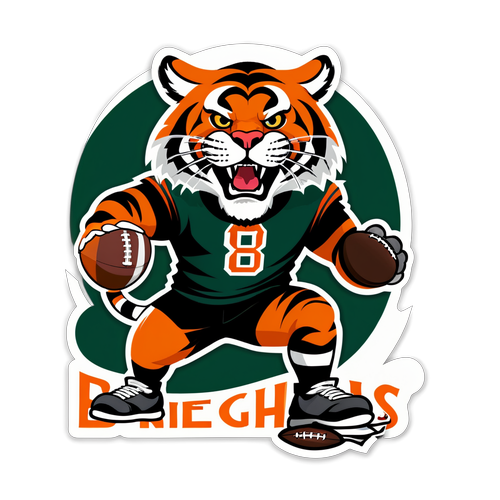 Unleash the Roar! Cincinnati Bengals' Fierce Tiger Mascot Dominates the Field in 'Winning Season!' Design