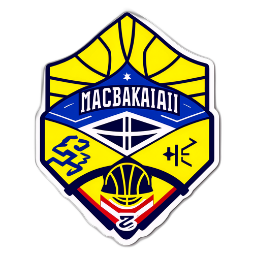 מדבקה תחרותית למכבי תל אביב נגד באסקוניה