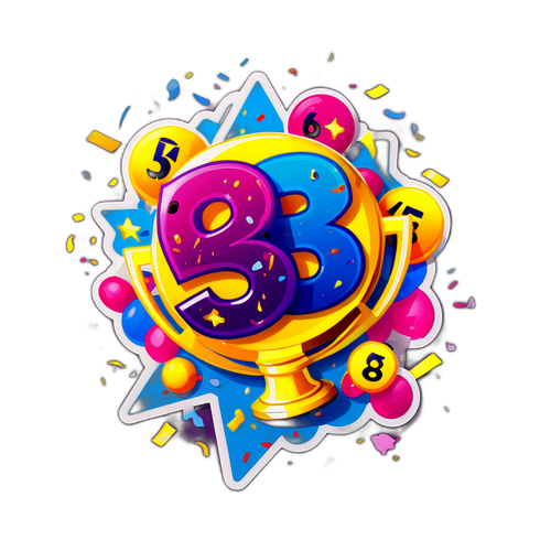 Vibrant Lotto Win Sticker