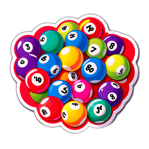 Bilă de loterie colorată care simbolizează speranța și șansa