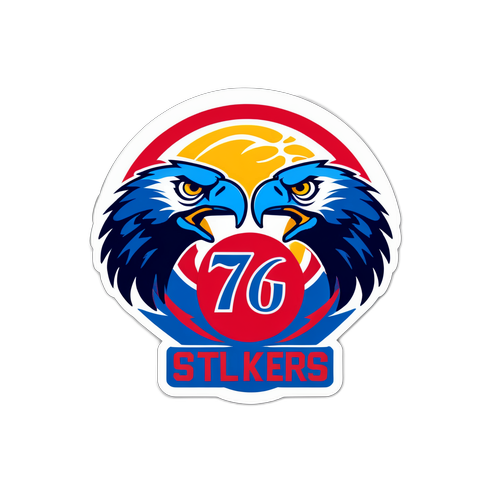Vibrantong sticker ng Rivalry ng 76ers at Hawks