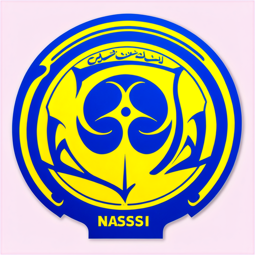 Adesivo do Al-Nassr em amarelo e azul