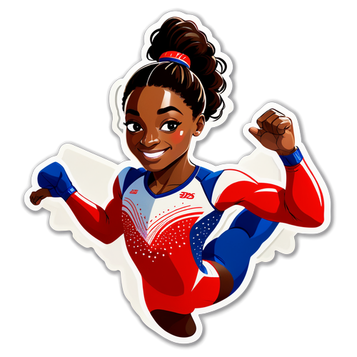 Unstoppable Simone Biles: The Empowering Sticker that Redefines Triumph!