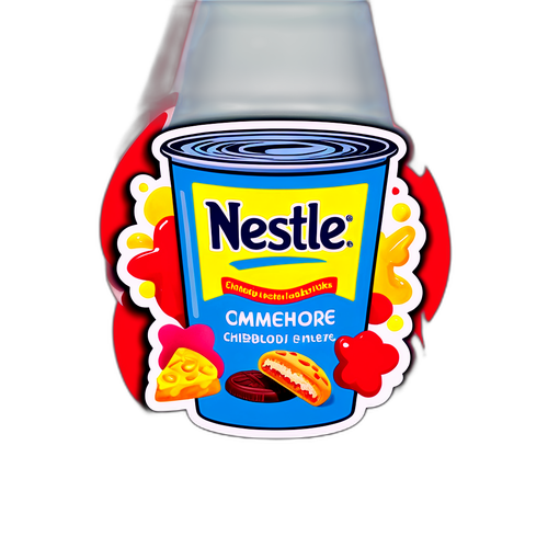 Дизайн с логотипом Nestlé на фоне детских воспоминаний