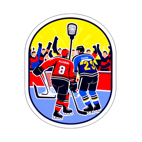 Allsvenskan Hockeymatch med Fans