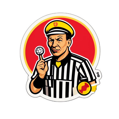 Vintage Inspirert Klistermerke av Fotballdommer