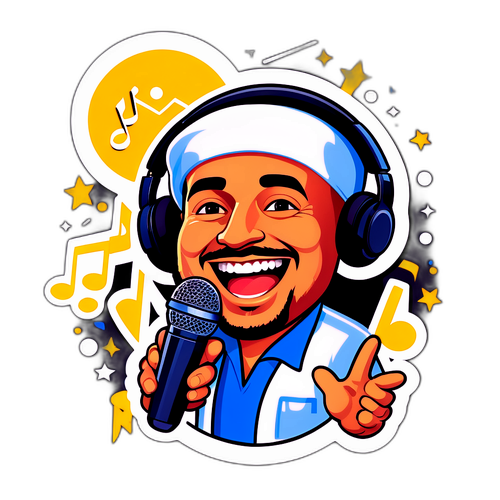 Gelukkige Shouter met Microfoon