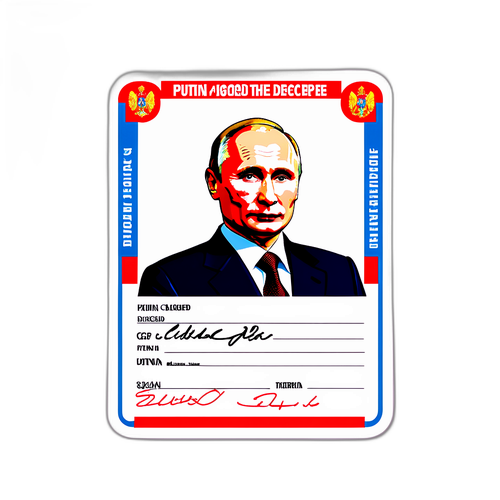 Стикер с подписью Путина