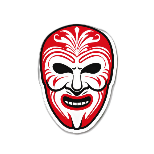 Sticker met een theatermasker