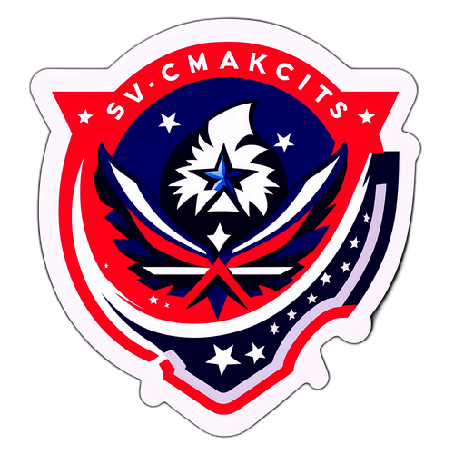 Patriotic Blue Jackets and Capitals Fusion Sticker