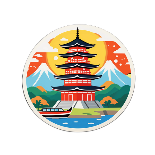 有名な場所への旅をテーマにしたデザイン