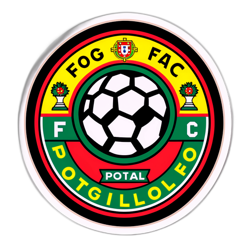 Ρετρό αυτοκόλλητο για την 'Portugal FC'