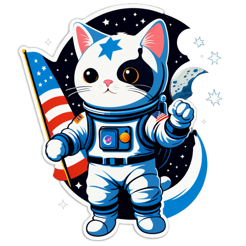 ¡Un Gato Astronauta de Espacio que Te Hará Soñar con las Estrellas!