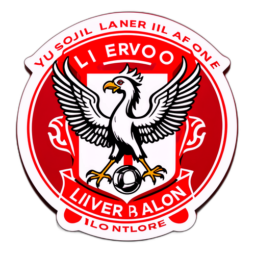 Nálepka s Liver Birdem a klubovým znakem Liverpoolu