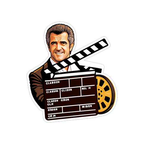 Vintage-Inspirowany Naklejka Mel Gibson